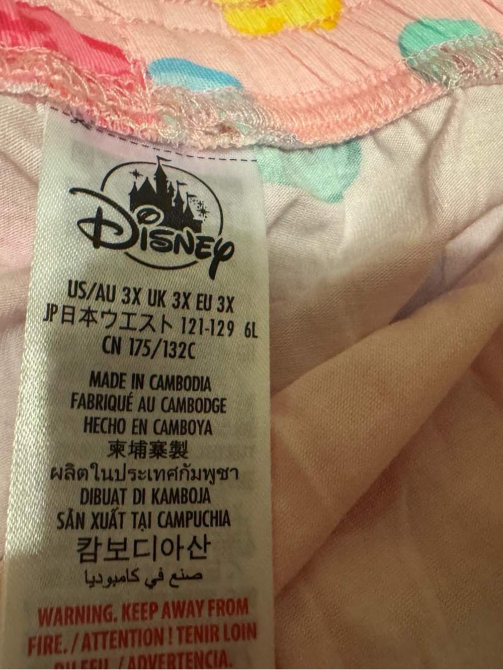 READ CAREFULLY! Disney Parks Valentines PJ’s Short Sleeve Top 2X Pants 3X NWT! - Picture 4 of 10
